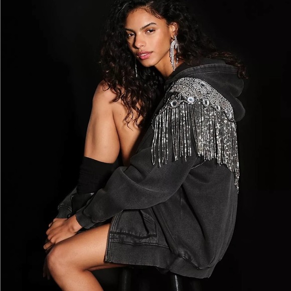 Free People Tops - NWT Free People Glitz Cardi Hoodie
